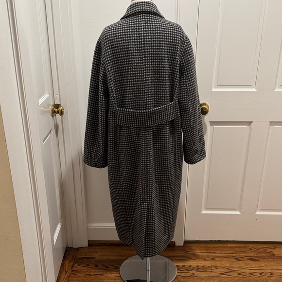 & Other Stories Chic Houndstooth Long Coat - Picture 2 of 3
